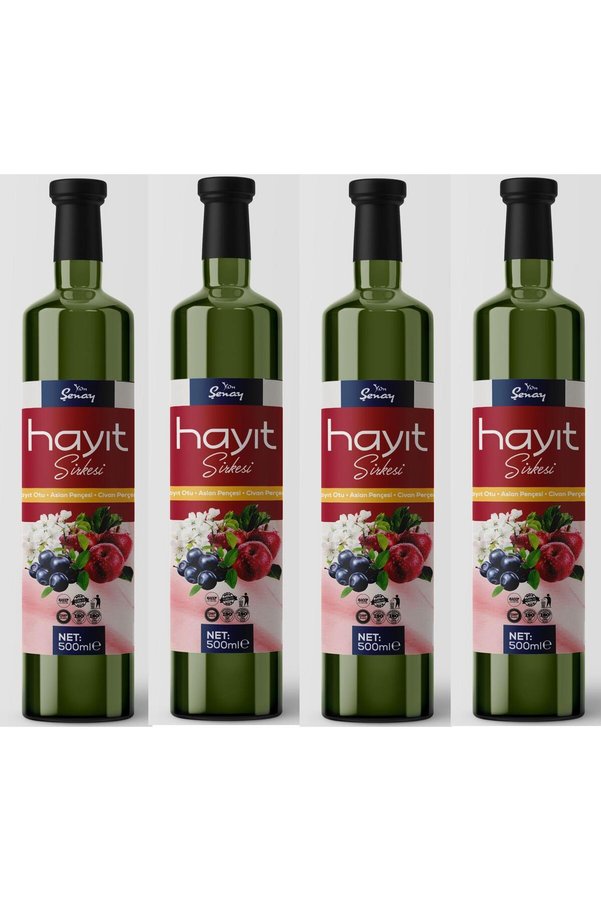 Şenay Hayıt Sirkesi 500 Ml Aslan Pençesi Civan Perçemi Elma Ve Alıç Sirkesi Içeren Kdn