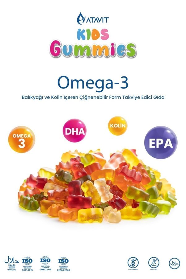 Atavit Kids Omega-3 60 Gummies 3 Adet