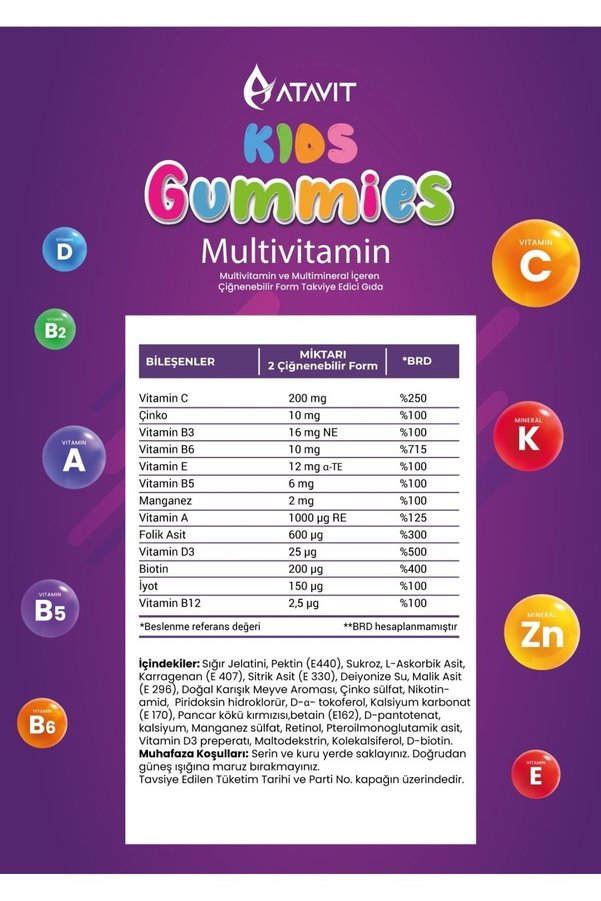Seddar Collection S Multivirtin 60 Gumres 3 Adet