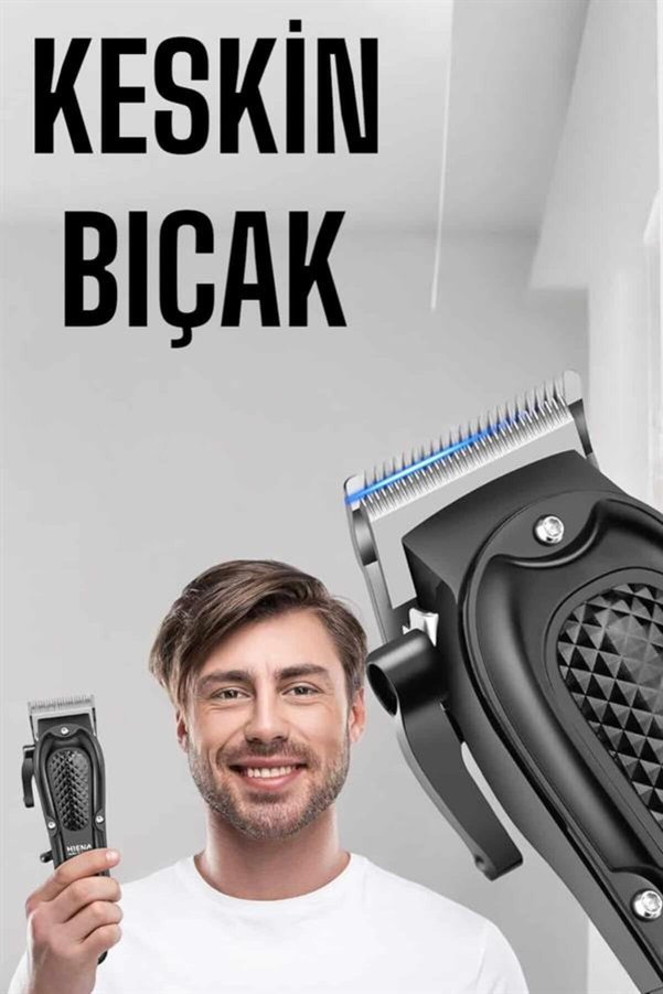 Sayemons Sıfır Tıraş Makinesi Dijital Göstergeli Paslanmaz Çelik Bıçaklı Taşınabilir