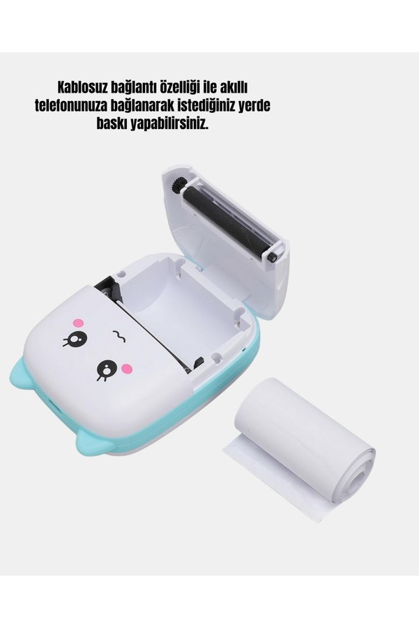 Kaliteyi Bul Taşınabilir Mini Termal Yazıcı 200 Dpı Bluetooth Bağlantılı