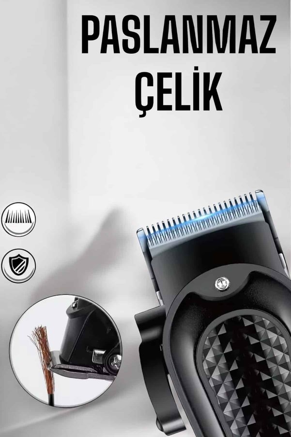 Ucuztekno Suya Dayanıklı Tıraş Makinesi Keskin Bıçaklı Dijital Göstergeli Şarjlı