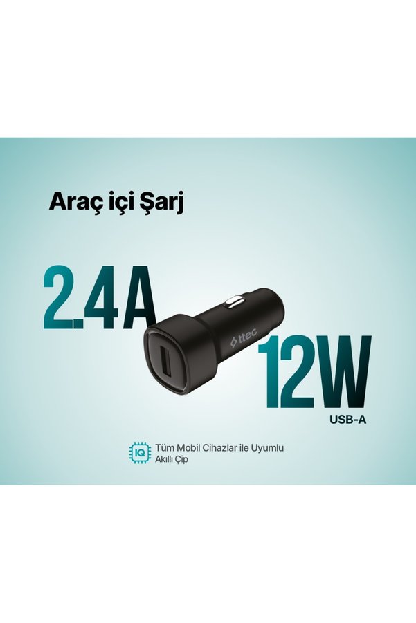Ttec Smartcharger 2.4A Araç Şarj Usb (Tek Başlık) 2,4A/12W