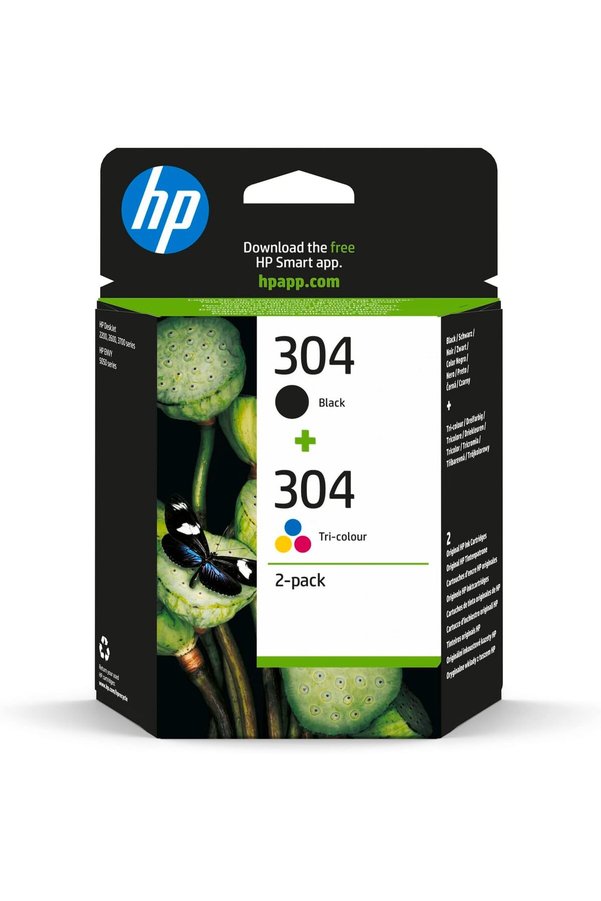 STOREMAX modashine 304 (3JB05AE) Multipack Orijinal Yazıcı Kartuşları 1x Siyah, 1x Renk HP DeskJet 26xx, 37xx
