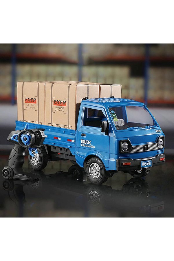 STOREMAX modashine Uzaktan Kumandalı Sesli Işıklı Şarjlı Buhar Atan Kapıları Açılan Rc Kamyonet Yük Taşıma Ar