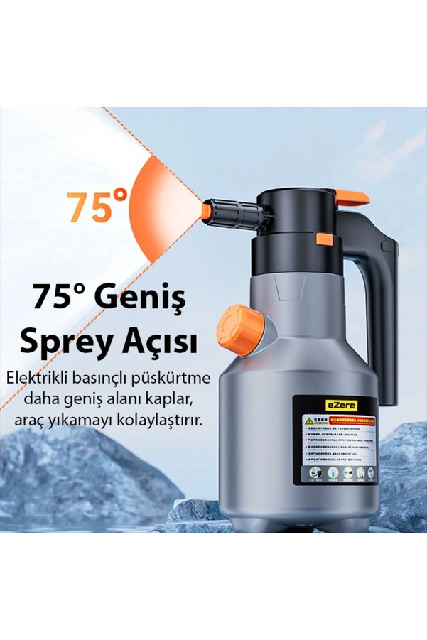 Northcity N Ezere 2L Yüksek Basınçlı Şarjlı Köpük Makinası Oto Yıkama Pompası Köpük Püskürtücü-(5775)