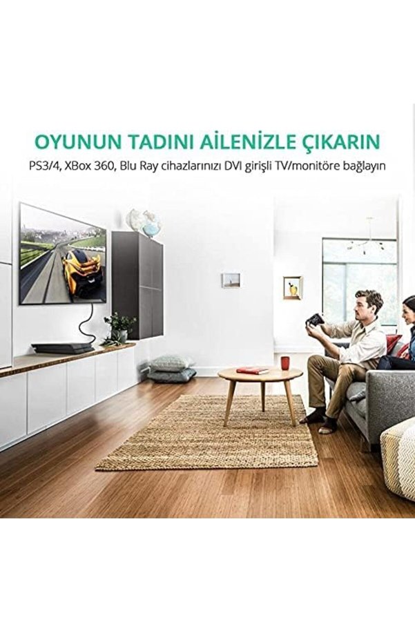 Hdmı Dvı 1080P Çi̇ft Yönlü Görüntü Aktarma Kablosu, 1.5 Metre 1175713
