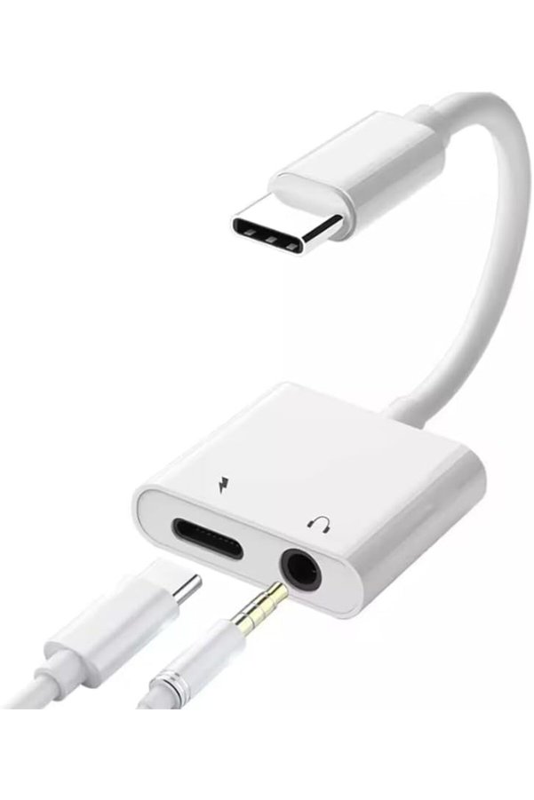 STOREMAX to Type-C ve 3.5mm Dönüştürücü | Çift Çıkışlı | Yüksek Hızlı Şarj ve Ses Aktarımı | USB-C Kulaklık D
