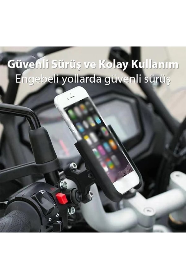 Ayduganshop Ally Alüminyum Alaşım Bisiklet Motorsiklet Gidon Telefon Tutucu-1852 - Aaaaaa9501-1517