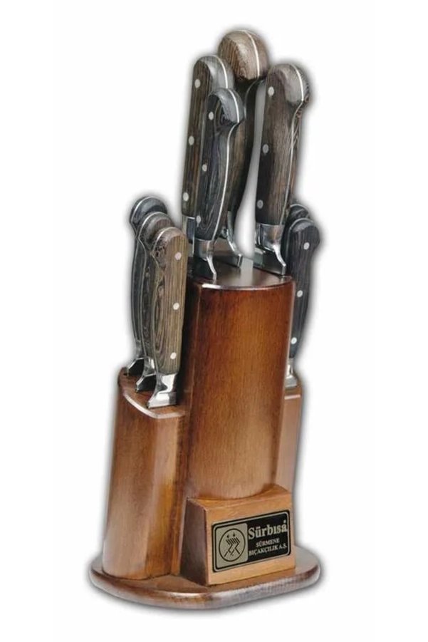 gizmurstore 61504ym - Sürmene Yöresel Mutfak Bıçağı Seti - 10 Lu Set