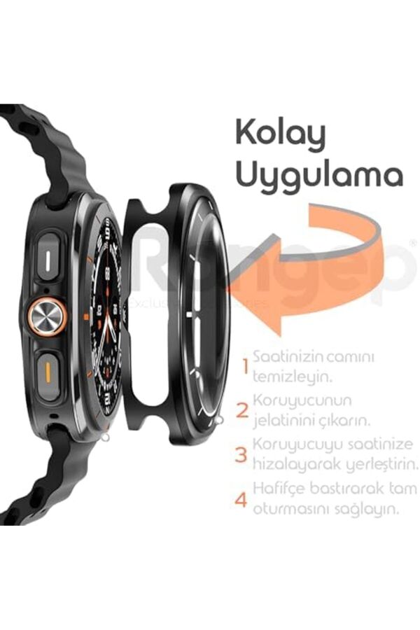 Polysi̇ght Ultra 47Mm İçi̇n Sert Katmanlı Kasa Kılıf Pc Malzeme + Ekran Korumalı Çi̇zi̇lmeye Karşı Koruy