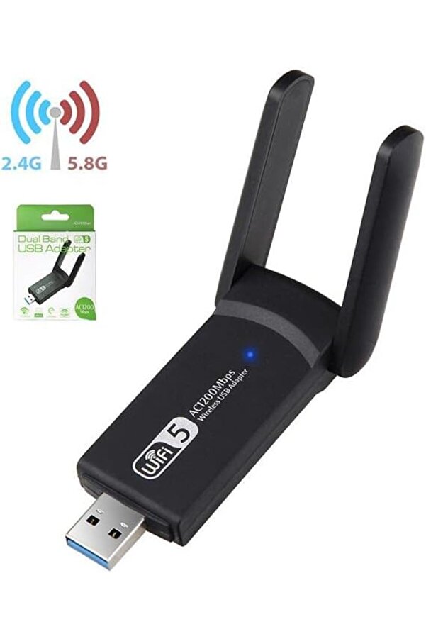 Shopverse Px-Ac1200 Rtl 8812Bu Ac1200 Usb3.0 1200Mbps Wi̇fi̇, 2.5G 5G 5.8G, Usb Wi̇fi̇ Alıcı Trendfli̇ck