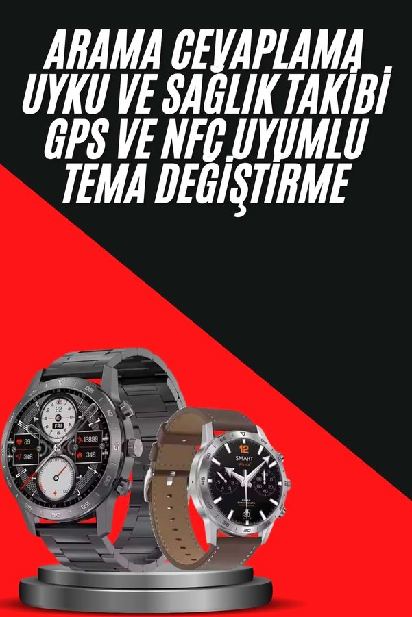 Ethab Giyim Erkeklere Özel Akıllı Saat Çelik Kordon Bluetooth Bağlantılı İos Ve Android - Glst7184-205