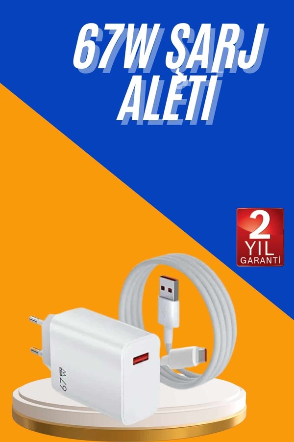 Ethab Giyim 67W Hızlı Şarj Yüksek Voltaj Korumalı Type C Şarj Adaptörü - Glst3634-2959