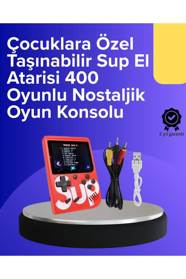 Solmazlar Online Çocuklar İçin 400 Retro Oyunlu Konsol - Ssssss5040-7437
