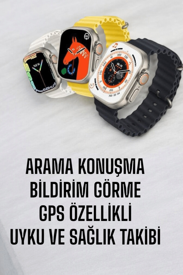 Ethab Giyim 45 Mm Gri Kasa Ultra Akıllı Saat Sesli Görüşme Sağlık Takibi Suya Dayanıklı - Glst9689-141