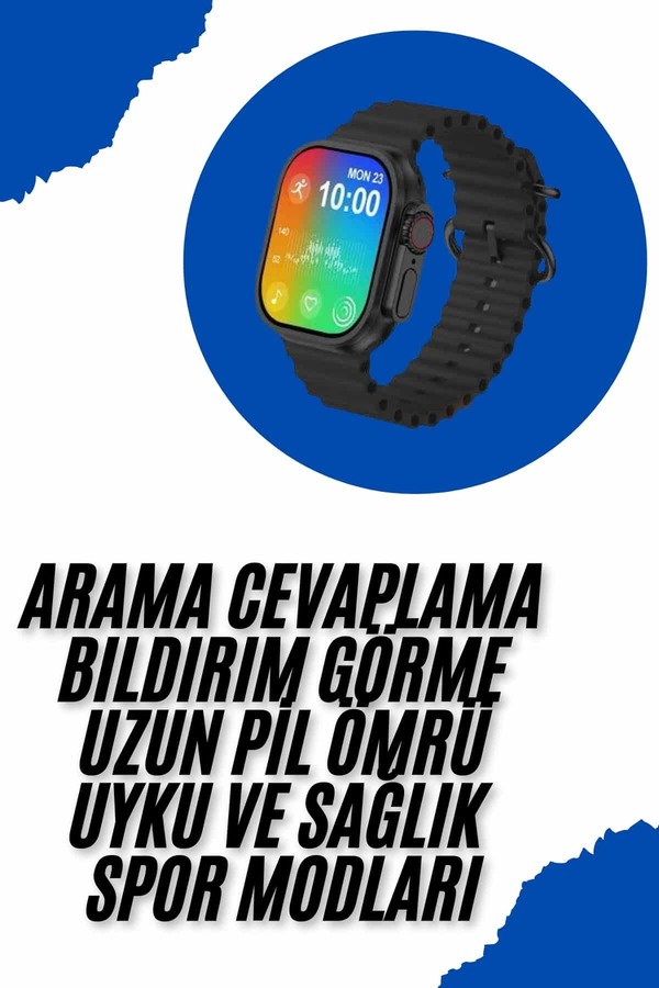 Ethab Giyim Akıllı Saat Sağlık Takibi Kalp Atışı Adımsayar Ultra Yeni Nesil Nefes Egzers - Glst2480-189