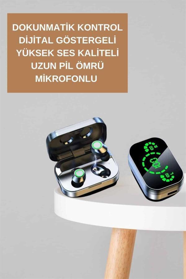 Gizmurstore Dokunmatik Akıllı Saat Yeni Nesil Kulaklık Kampanyası Bluetooth Bağlantılı An - Gms2755-9313