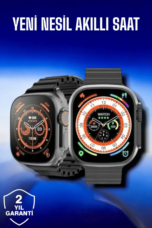 Ethab Giyim 45 Mm Gri Kasa Ultra Akıllı Saat Sesli Görüşme Sağlık Takibi Suya Dayanıklı - Glst9689-141