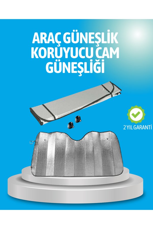Ethab Giyim Gelişmiş Yansıtıcılı Katlanabilir Araç Güneşliği – Alüminyum & Süngerl - Glst5669-188
