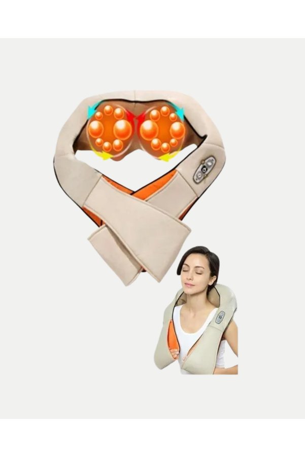 Ethab Giyim Ergonomik Ovmalı Masaj Aleti – Isıtmalı Yoğurmalı Boyun Ve Bel Rahatlatıcı - Glst5328-150
