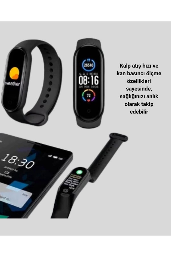 Ethab Giyim Akıllı Bileklik – Adım Sayar Kalp Atış Ölçer Uyku Takipli Ve Suya Dayanıkl - Glst9033-473