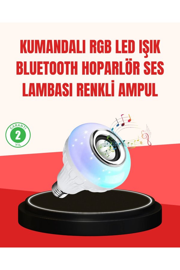 Küçük Hazine Mey İthalat® Akıllı Led Ampul – E27 Uyumlu Ve Müzik Çalarlı Tasarım