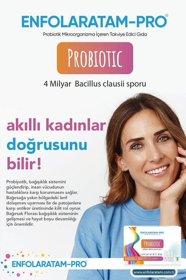 Enfolaratam Pro Probiotic Probiyotik Bacillus Clausii Sporları 4 Milyar Yetişkin