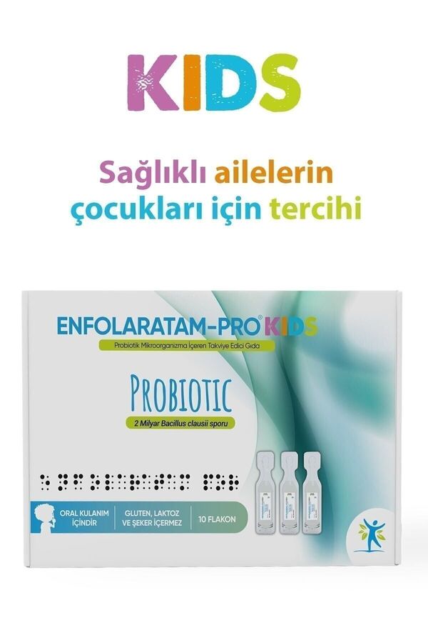 Enfolaratam Pro Probiotic Probiyotik Kids 2 Milyar Bacillus Clausii 10 Flakon