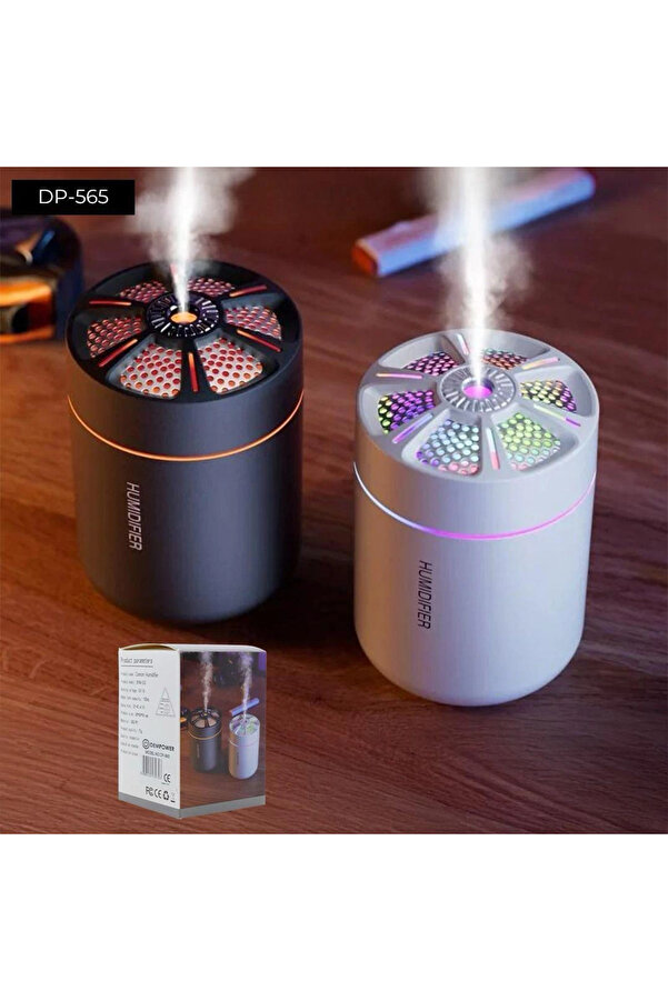 Evimdeyokyok Yuvarlak Petek Tasarımlı Rgb Buhar Makinesi