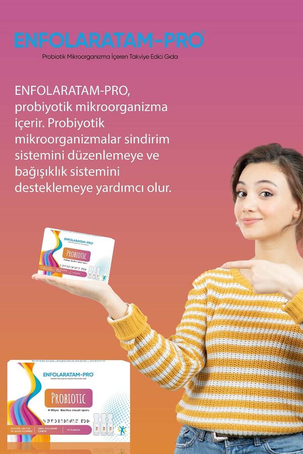 Enfolaratam Pro Probiotic Probiyotik Bacillus Clausii Sporları 4 Milyar Yetişkin