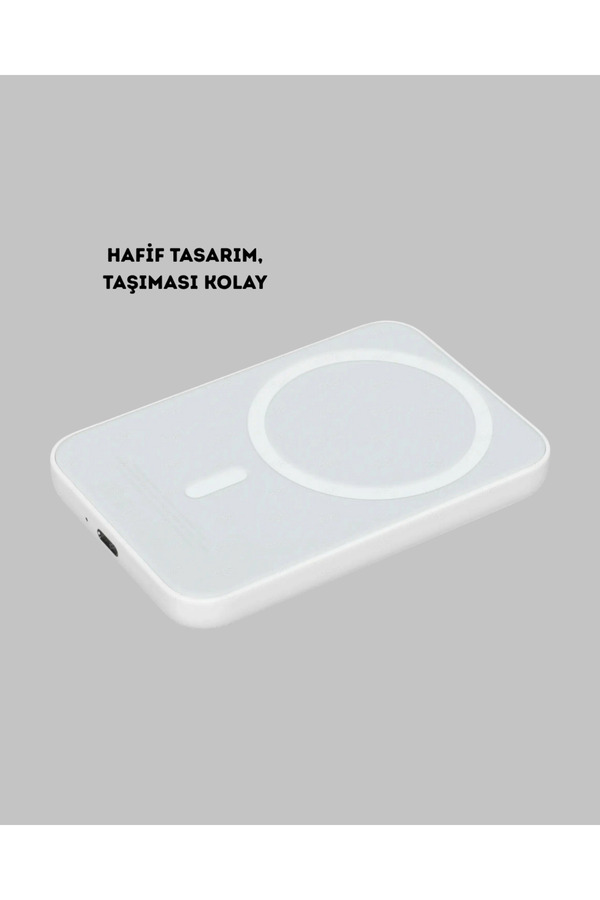 Ethab Giyim Magsafe Uyumlu Kablosuz Powerbank – Güçlü Mıknatıs Hızlı Şarj Kompakt Tasa - Glst6380-763