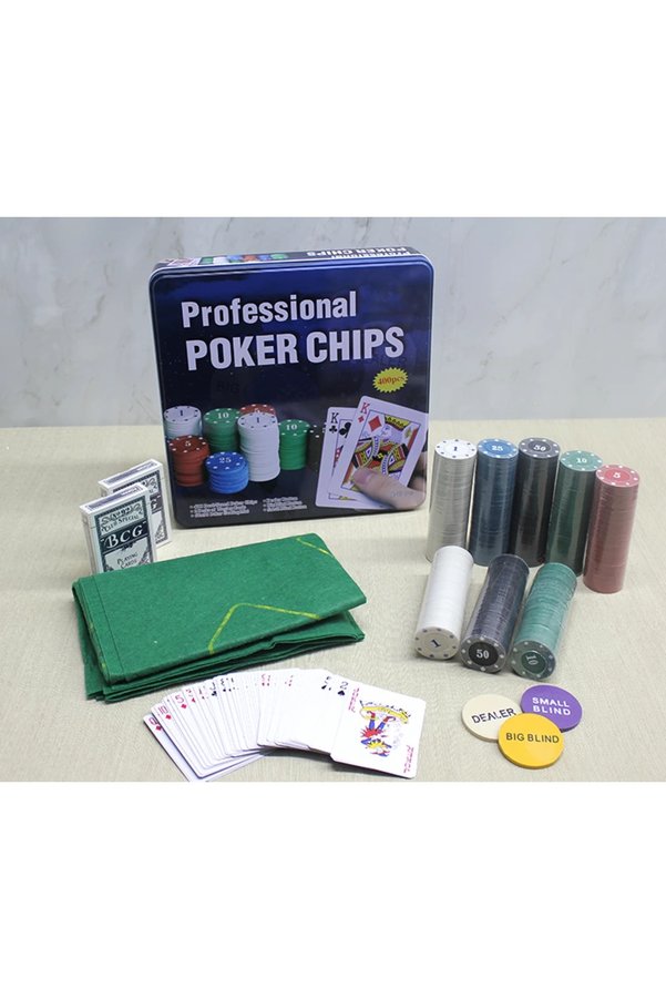 Evimdeyokyok Metal Kutulu 400 Chip Ve 2 Adet İskambil Kağit Setine Sahip Poker Oyunu Alk3538