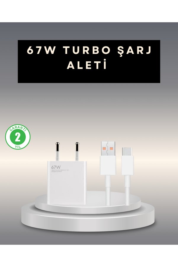Ucuztekno 67 Watt Type C Şarj Adaptörü Poco X3 X4 X5 Pro Uyumlu