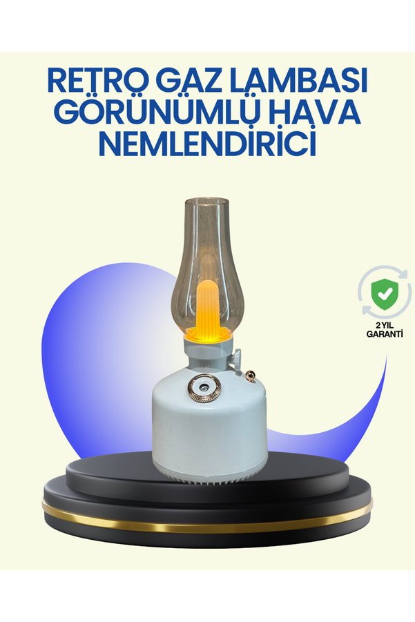 Tetikteknoloji 280 Ml Tanklı Retro Gaz Lambası Difüzör Usb Şarjlı Hava Nemlendirici - Hpsby9709-7337