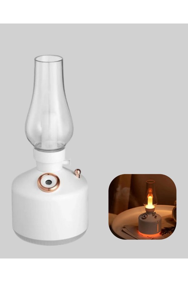 Tetikteknoloji 280 Ml Tanklı Retro Gaz Lambası Difüzör Usb Şarjlı Hava Nemlendirici - Hpsby9709-7337