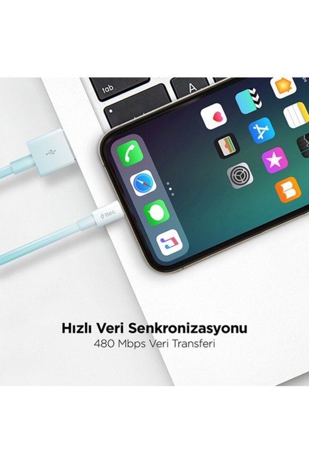 Ttc Lightning (8 Pin) Apple Uyumlu 100Cm Data Ve Şarj Kablosu – İnce Uç, Hızlı Ve Güvenli Veri Transferi