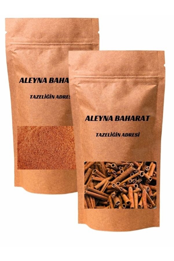 Aleyna Baharat Seylan Tarçın 100 Gr + Seylan Tarçın Toz 100 Gr - Seylon Tarçın Seti