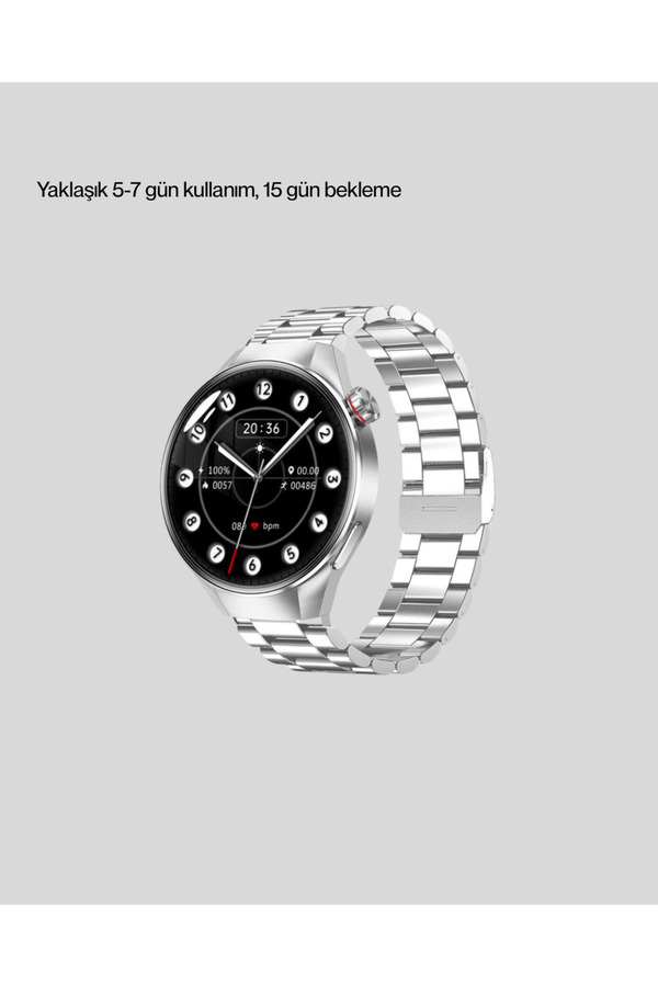Ethab Giyim Metal Gövdeli Amoled Akıllı Saat – Kan Oksijen Nabız Ve Arama Fonksiyonlu - Glst4613-2680