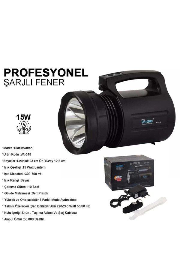 Evimdeyokyok Wt-018 Profesyonel Büyük Avcı Feneri