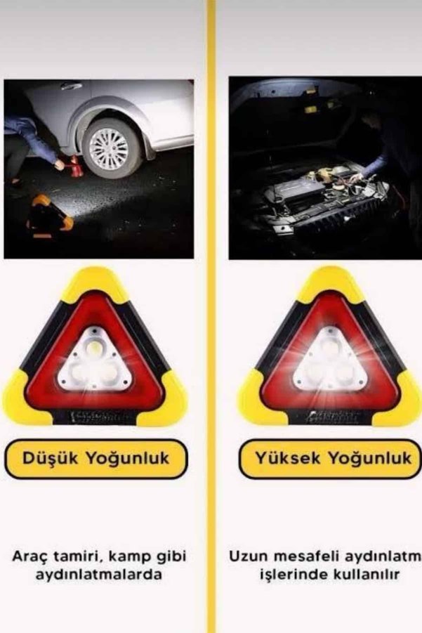 Ethab Giyim Solar Şarjlı Çok Fonksiyonlu Reflektör Işıklı Ikaz Lambası Acil Durum Reflek - Glst8165-269