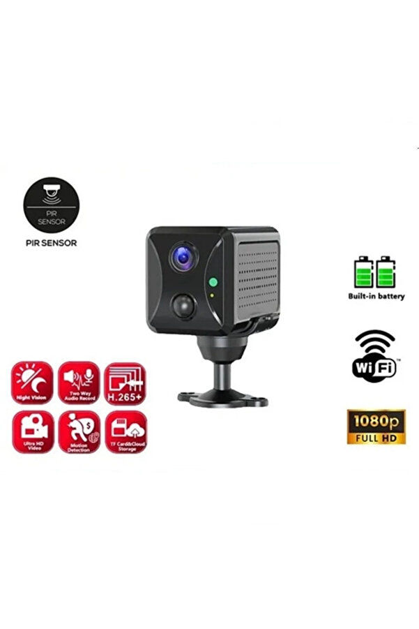 Evimdeyokyok Mini Pır Sensörlü Algılamalı Sesli Konuşmalı 1080P Hd Wifi Kamera