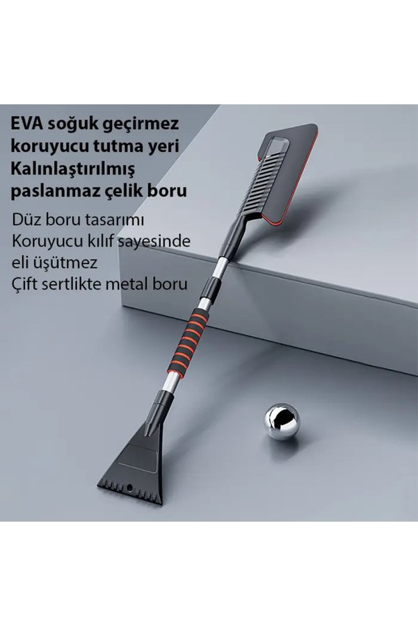 Ayduganshop Ally Araba Kar Fırçası Kar Küreği Teleskopik Döndürülebilir Araç Kar Fırç - Aaaaaa5570-9