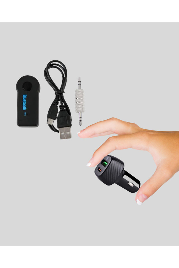 Ethab Giyim Bluetooth Aux Çevirici Ve Pd Destekli Araç Şarj Cihazı 2’Li Set - Glst5621-1536
