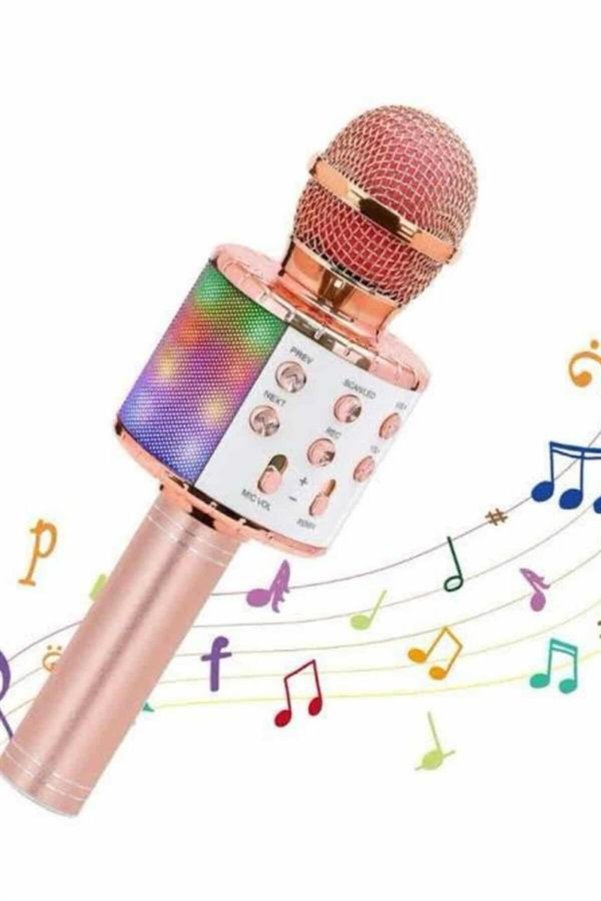İsiltikidsmoda Karaoke Mikrofon Bluetooth Bağlantılı Aux Girişli Uzun Pil Ömrü Yüksek Ses Kaliteli - Lisinya