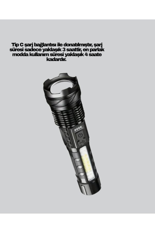 Ucuztekno Outdoor Ve Acil Durum İçin Güçlü Led El Feneri