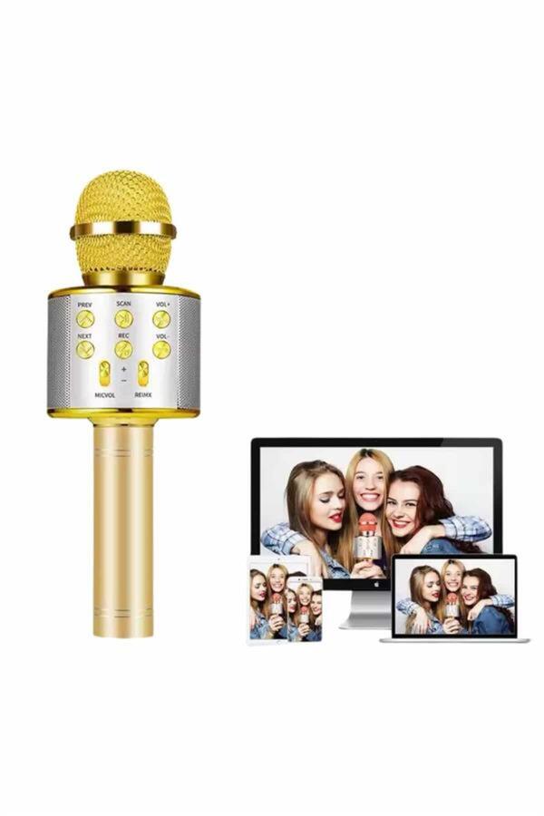 İsiltikidsmoda Karaoke Mikrofon Bluetooth Bağlantılı Aux Girişli Uzun Pil Ömrü Yüksek Ses Kaliteli - Lisinya