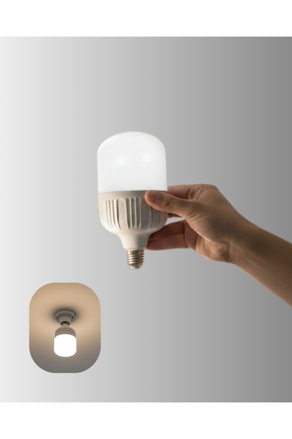 Blaumarkt Şarjlı Led Torch Ampul 30 Watt Beyaz Işık Enerji Tasarruflu - Blaumarkt9278-4618