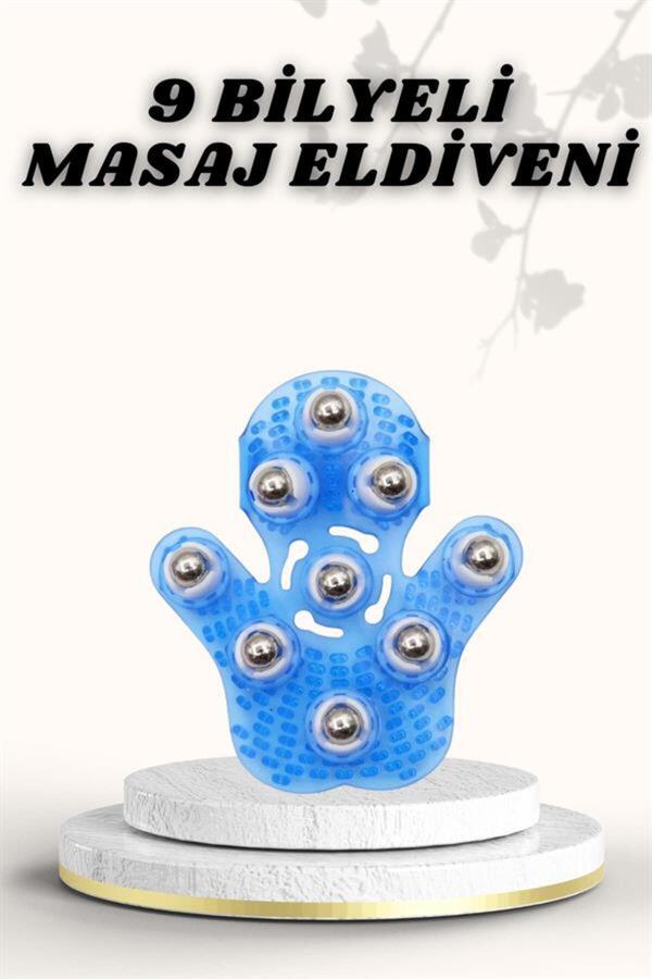 Lisinya 9 Bilyeli Masaj Eldiveni Giyilebilir Plastik Vücut Sıkılaştırıcı -