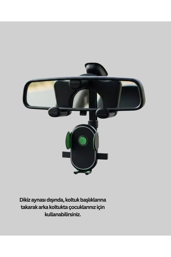 Gelalbe Ayarlanabilir Kıskaçlı Dikiz Aynası Telefon Tutucu Tüm Telefonlarla Uyumlu - Alkglb4851-6640